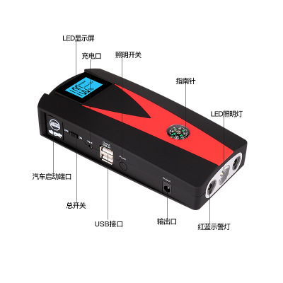 跨境新品汽車(chē)應(yīng)急啟動(dòng)電源12V汽車(chē)啟動(dòng)電源柴汽雙啟備用電源