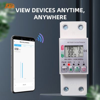 WIFI智能斷路器過欠壓漏電保護(hù)涂鴉APP自動重合閘預(yù)付費(fèi)電表外貿(mào)